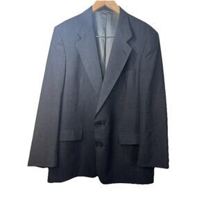 Christian Dior Monsieur Mens Suit Jacket Gray Pure Virgin Wool 2-Button Size 44R